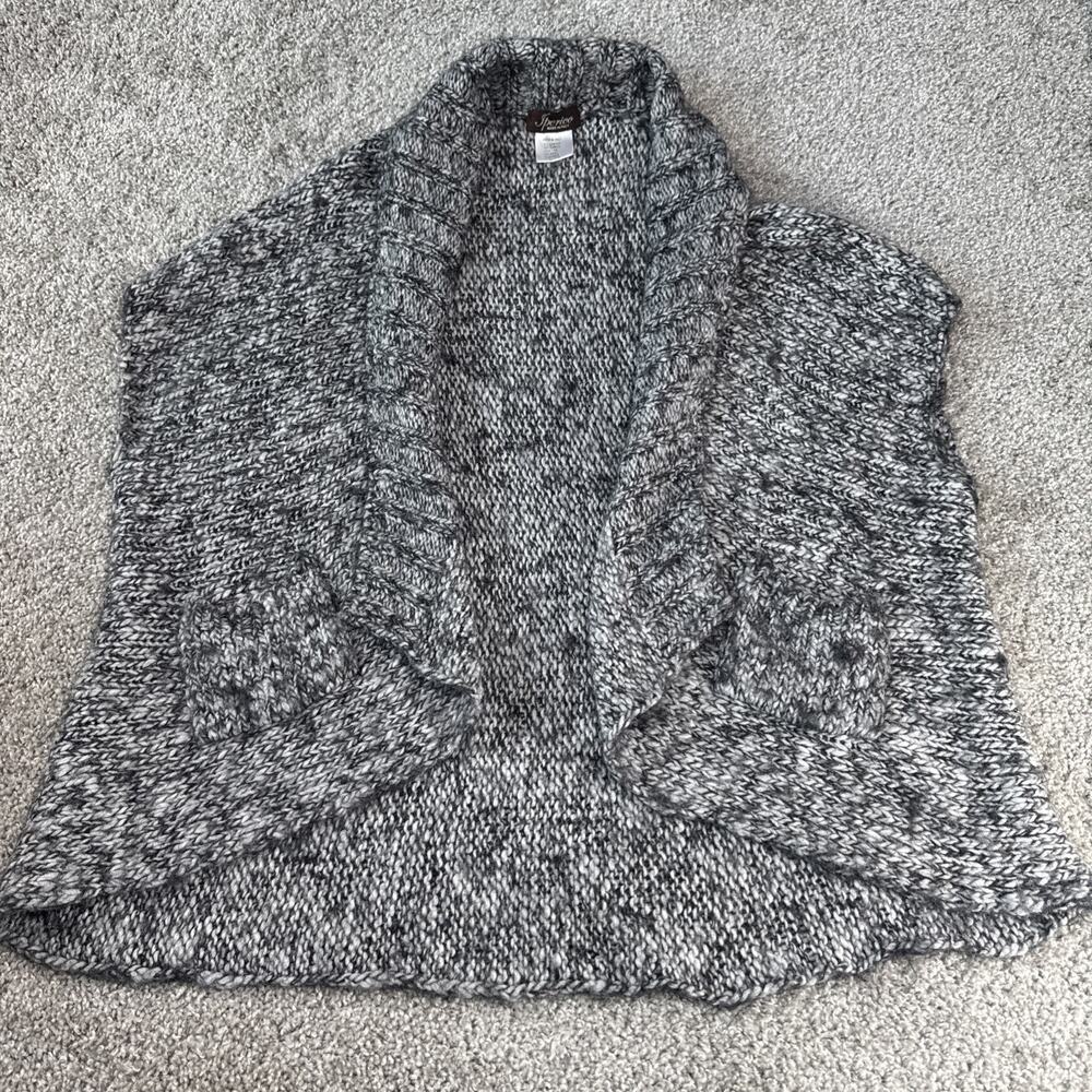 Iperico Vest Sweater Gray Wool Mohair Blend Sleeveless Made in Italy One Size
